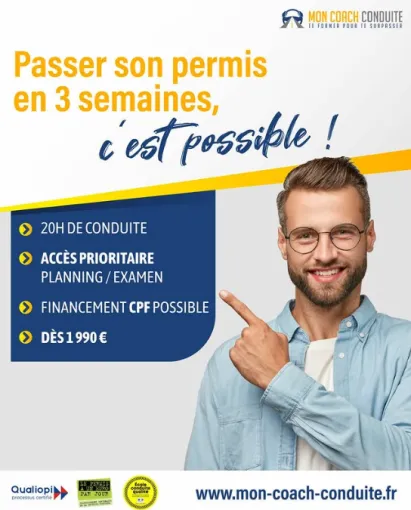 🚗 Permis B accéléré : Passez votre permis en 3 semaines avec Mon Coach Conduite à Toulon, Toulon, Mon Coach Conduite