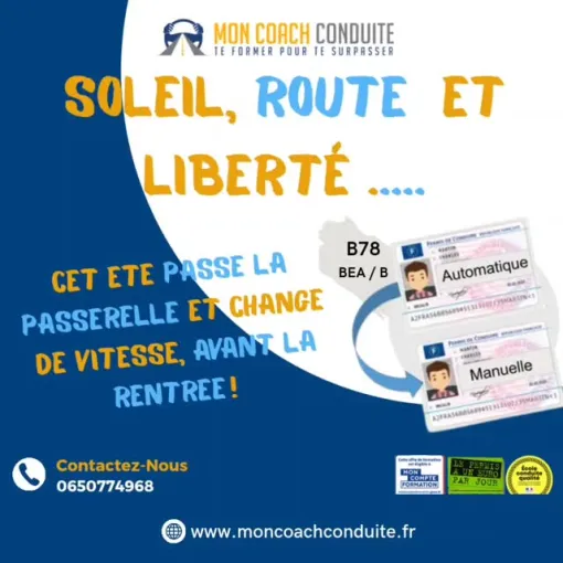 Auto-École : Passez de la boîte automatique (B78) à la boîte manuelle (permis B) dès maintenant à Toulon !, Toulon, Mon Coach Conduite